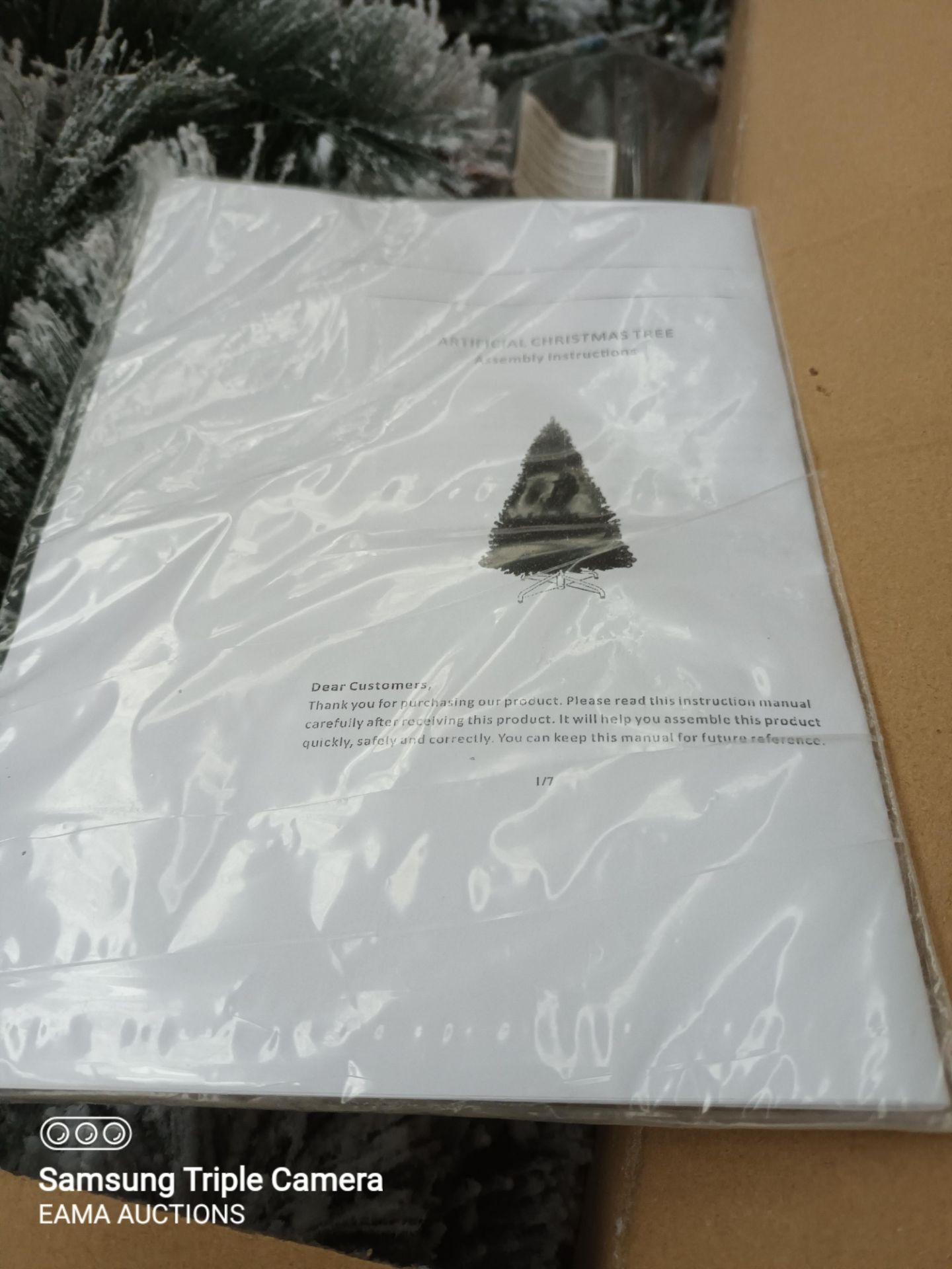 (L196) - 1 PALLET CONTAINING APPROX 5 BRAND NEW ARTIFICIAL XMAS TREES SNOW EFFECT - Image 2 of 3