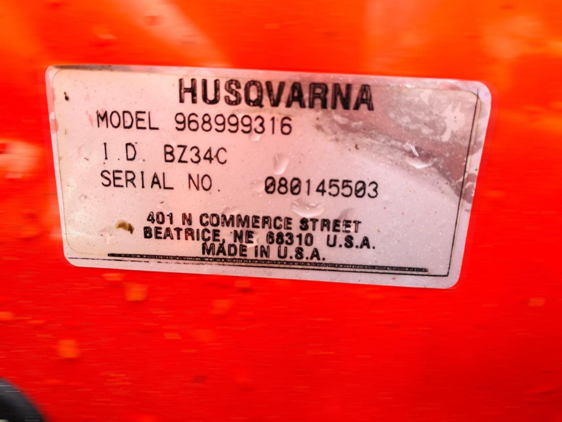 HUSQVARNA BZ34C MOWER - Image 14 of 14