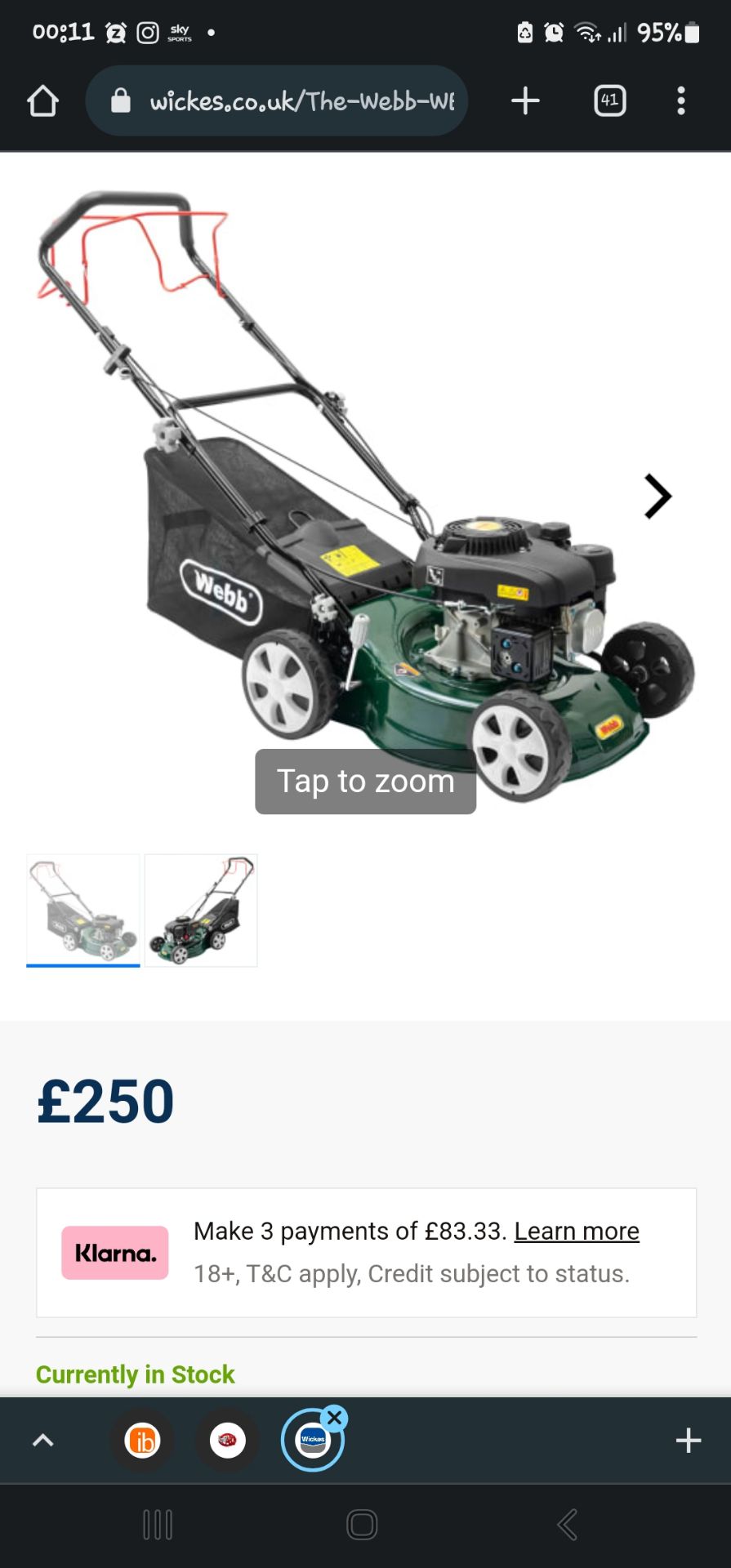 RRP £250.00 - WEBB WER410SP 132CC SELF PROPELLED PETROL ROTARY LAWN MOWER - 41CM/16IN. NO VAT! - Image 12 of 12