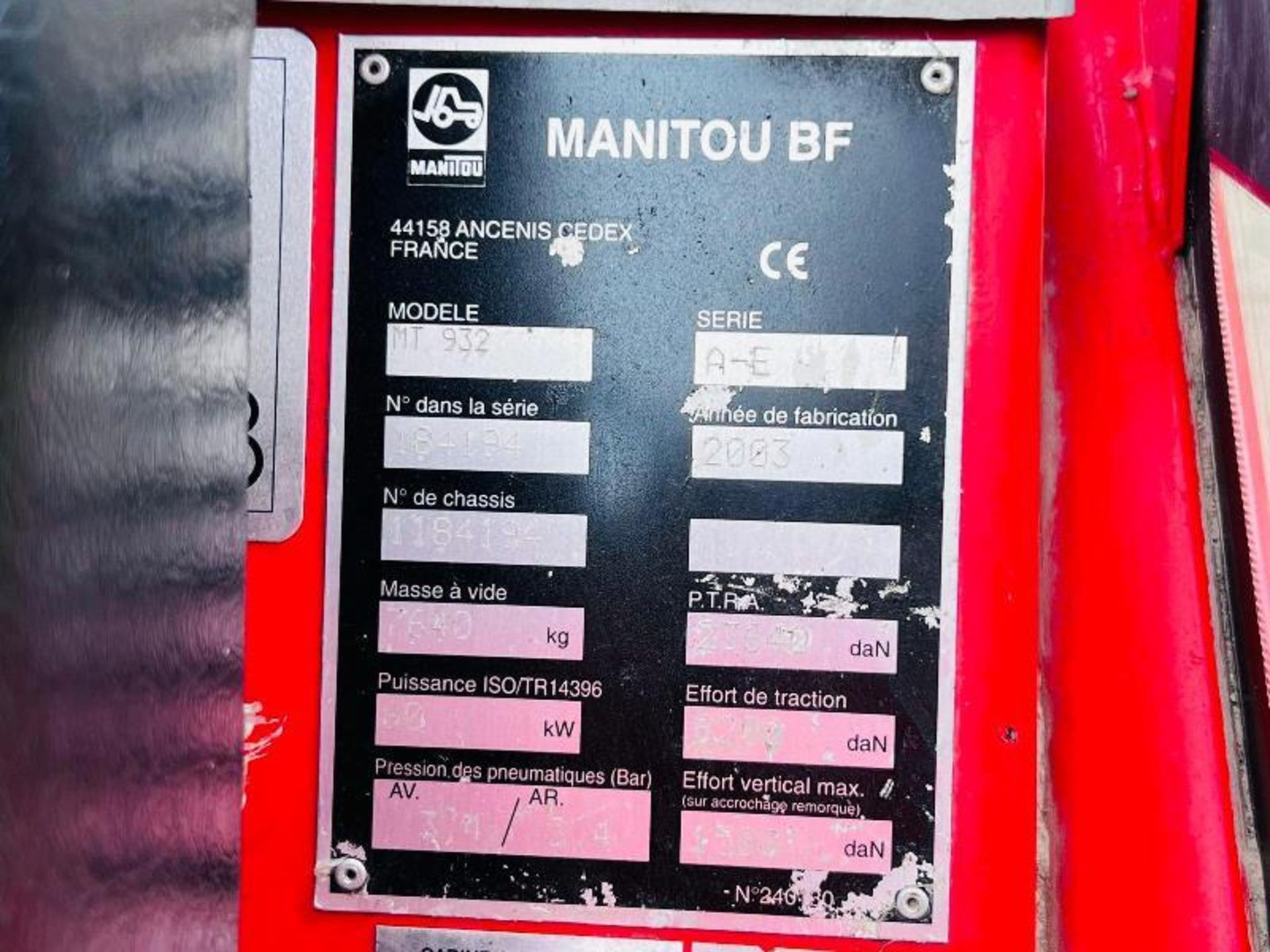 MANITOU MLT932 4WD TELEHANDLER * 9 METER REACH * C/W PALLET TINES - Image 10 of 24