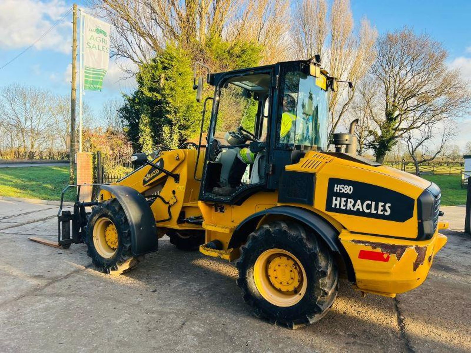 HERACLES H580 4WD TELEHANDLER * YEAR 2019 * C/W QUICK HITCH & PALLET TINES - Image 13 of 14