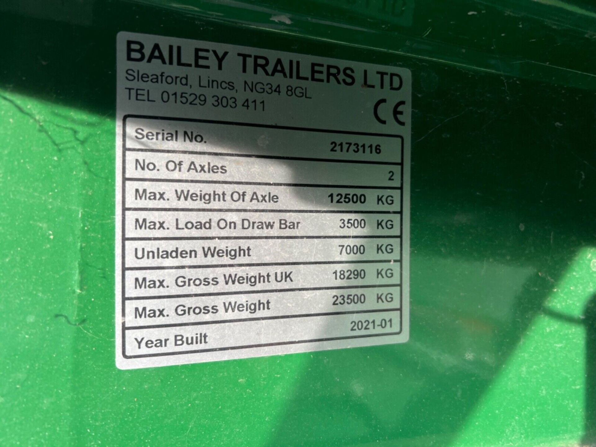 2021 BAILEY 16 TON HIGH SPEED SILAGE TRAILER AIR & HYDRAULIC BRAKING - REAR HITCH / ON BOARD WEIGHER - Image 11 of 12