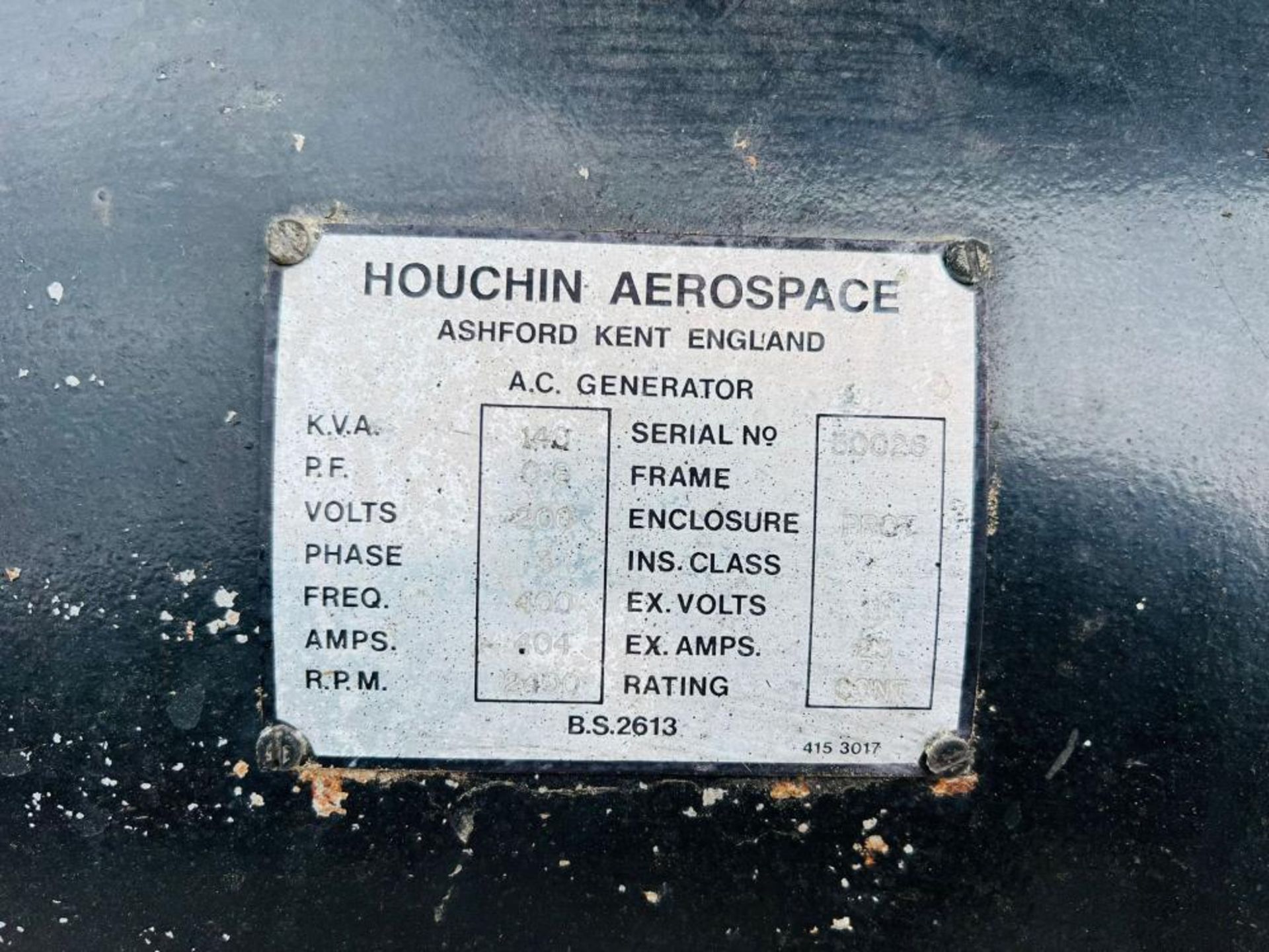 HOUCHIN AREOSPACE 140KVA GENERATOR C/W CUMINS TURBO ENGINE *CHOICE OF TWO* - Image 10 of 18