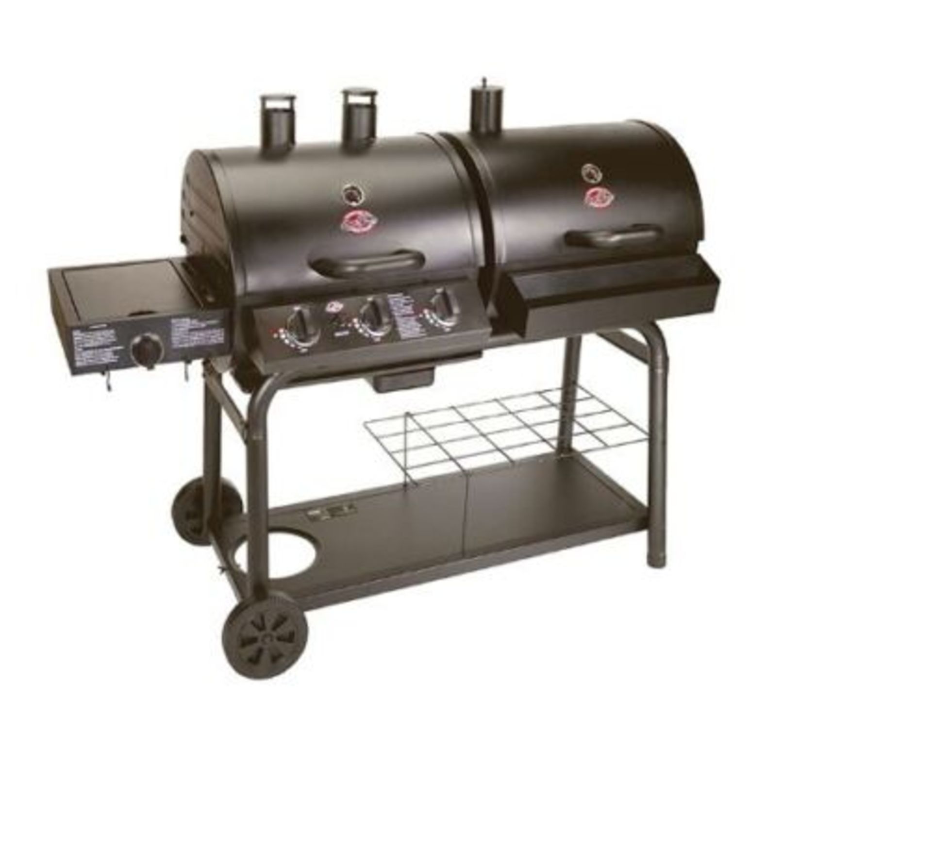 BRAND NEW* CHAR-GRILLER DUO GAS AND CHARCOAL BARBECUE -SIDE BURNER - Image 2 of 6