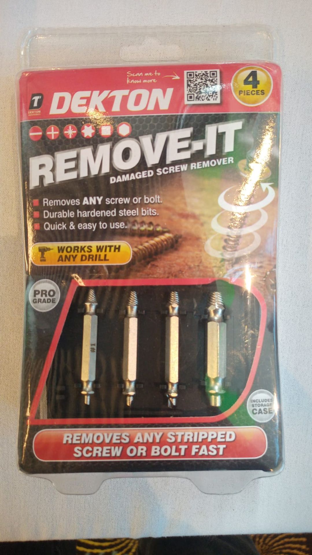 100 X BRAND NEW AND SEALED DEKTON REMOVE-IT DAMAGED SCREW REMOVER - RRP £7 EACH