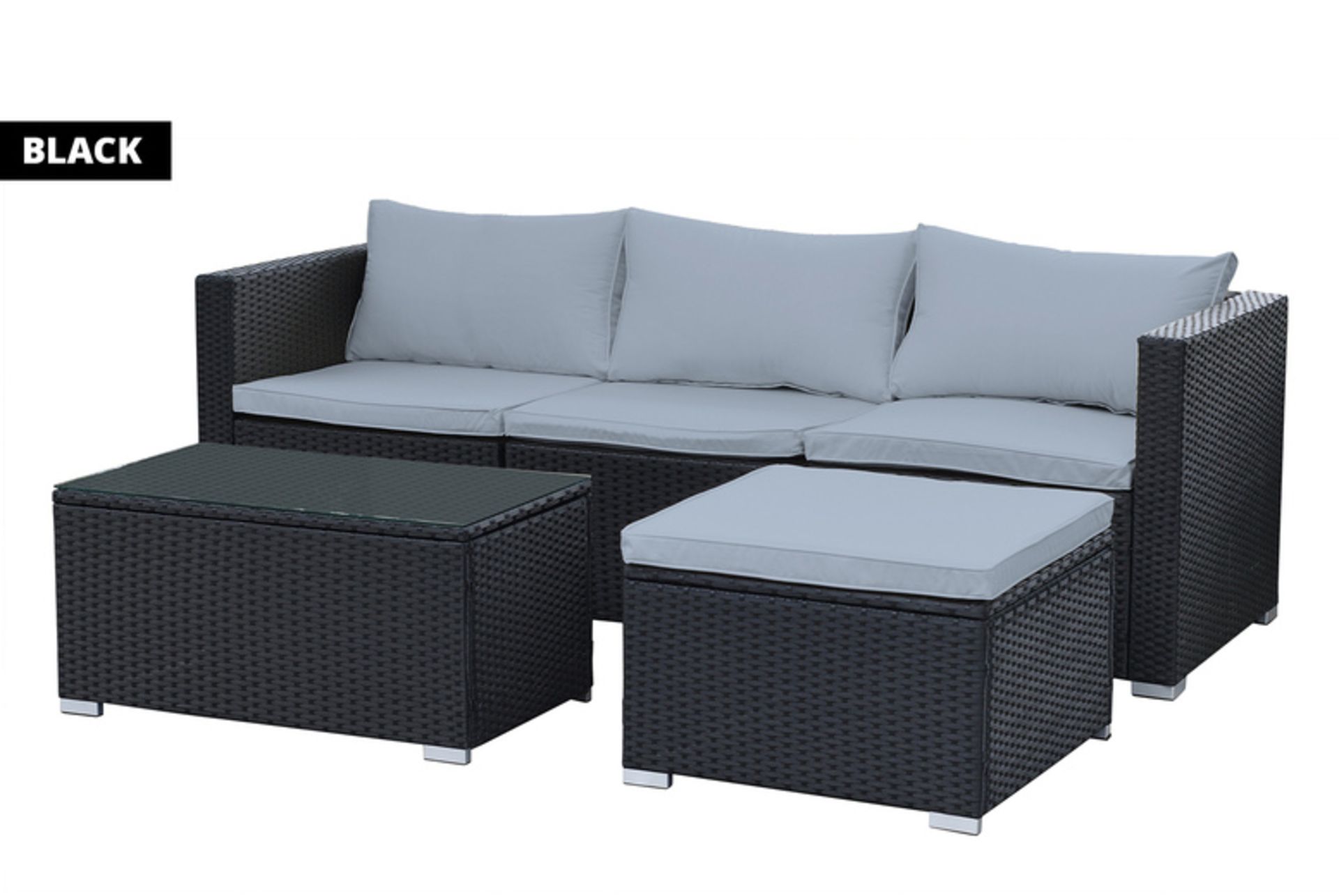 10 X NEW SETS OF MODULAR 4-SEATER RATTAN GARDEN SOFA SET - MIXED COLOUR - Image 9 of 11