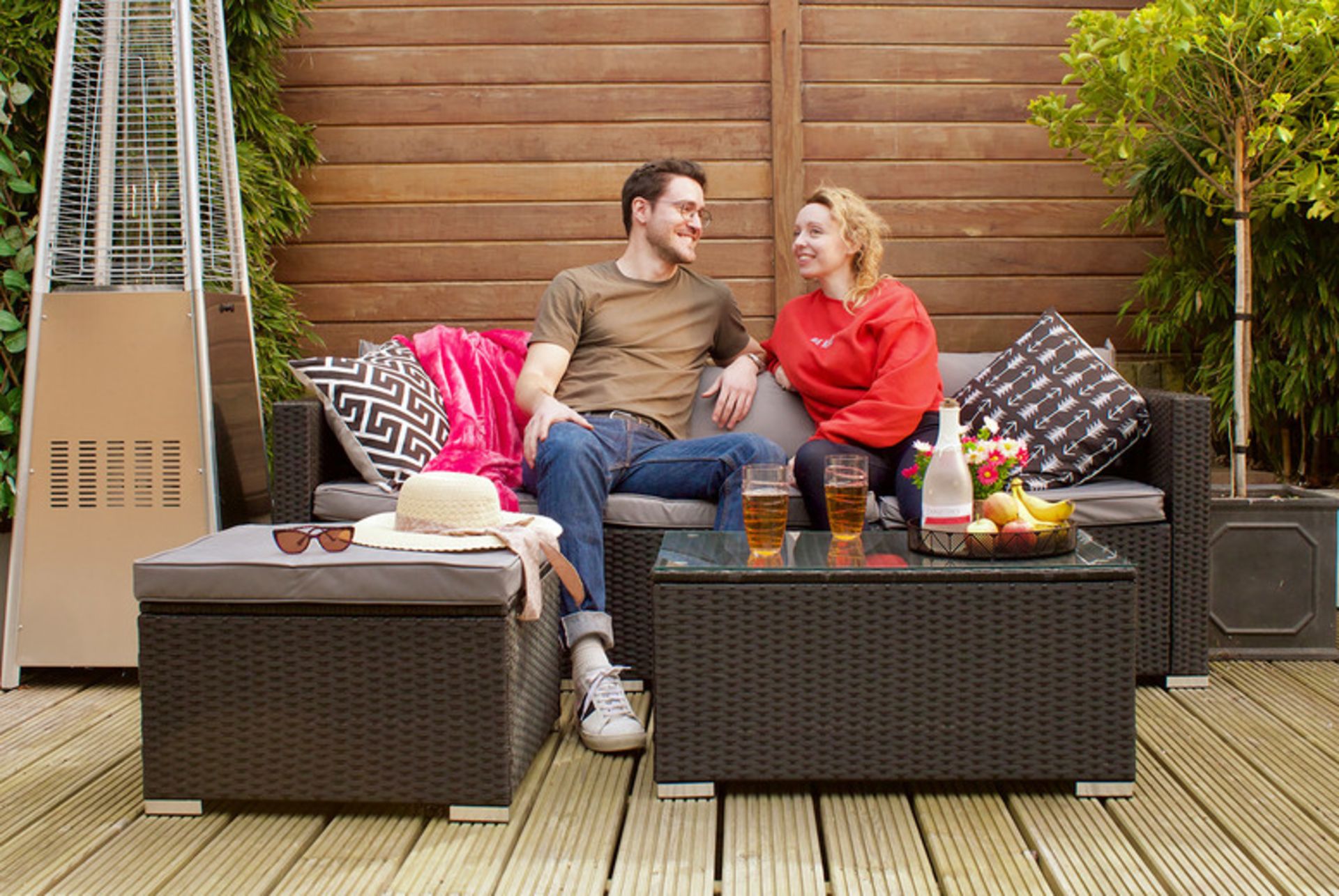 10 X NEW SETS OF MODULAR 4-SEATER RATTAN GARDEN SOFA SET - MIXED COLOUR