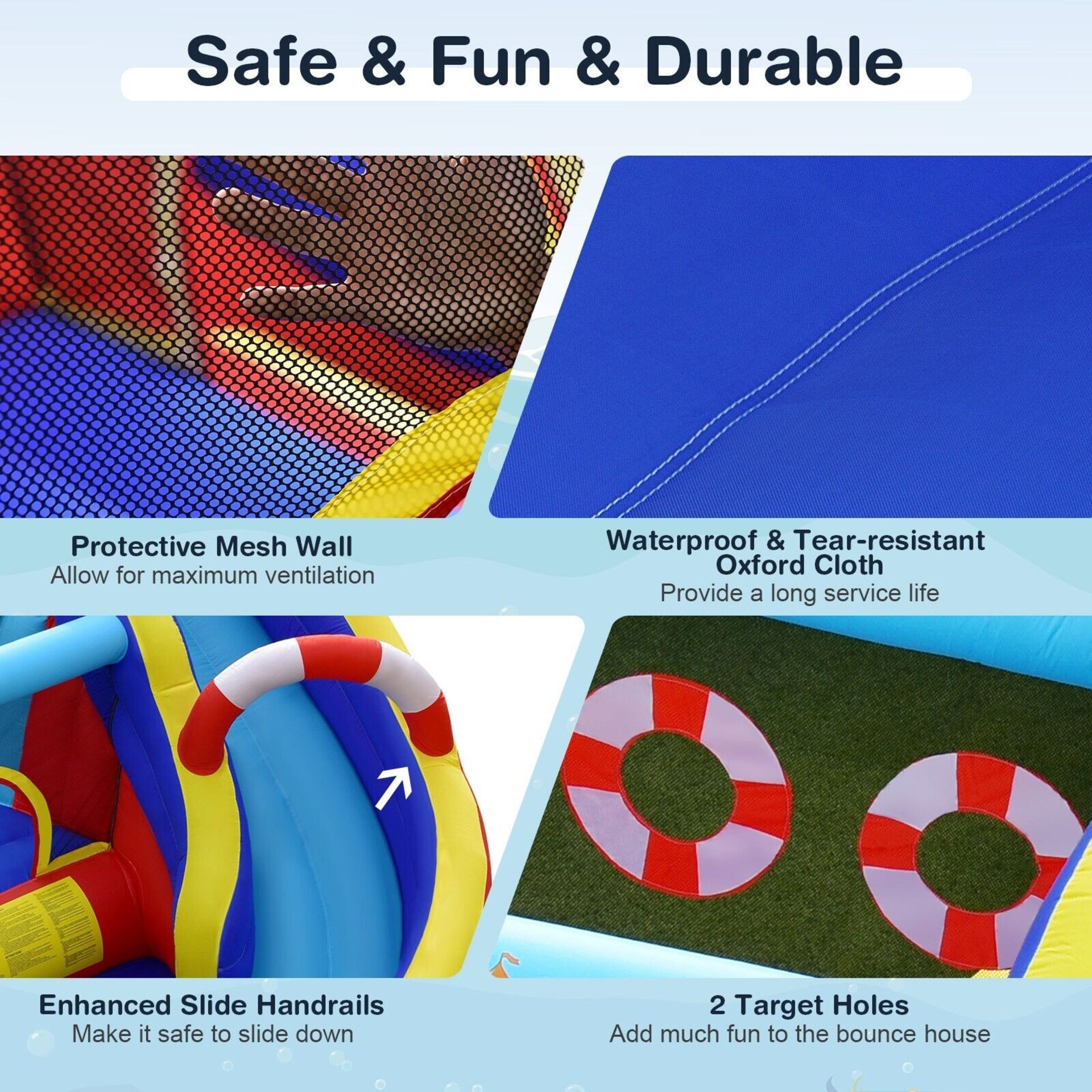 NEW INFLATABLE BOUNCY CASTLE WATER PARK BOUNCE HOUSE WATER SLIDES WITH 480W BLOWER - Image 3 of 7