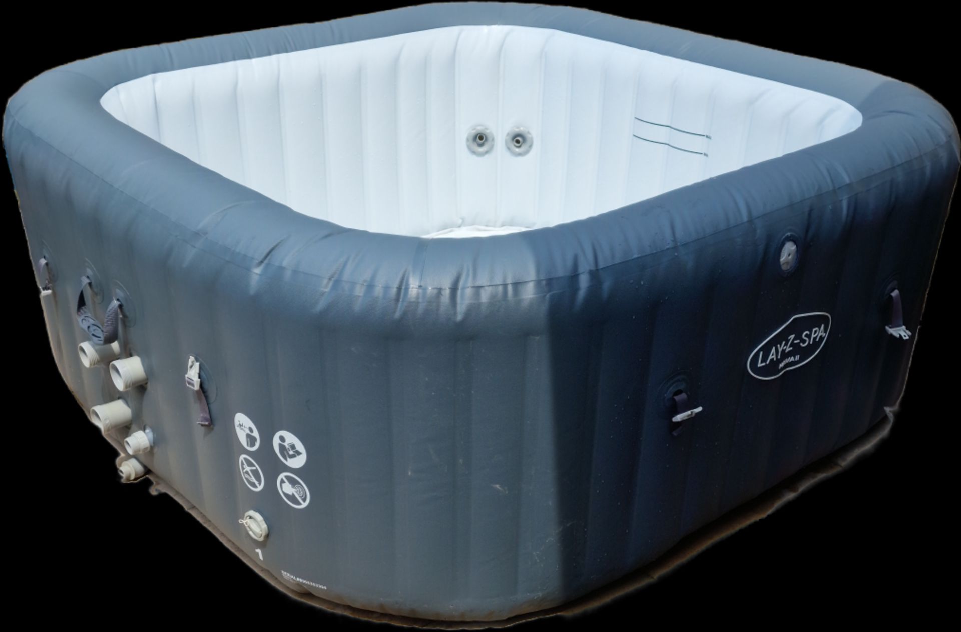 RRP £1199.00 - LAY-Z-SPA HAWAII HYDROJET INFLATABLE HOT TUB - GREY - Image 4 of 9