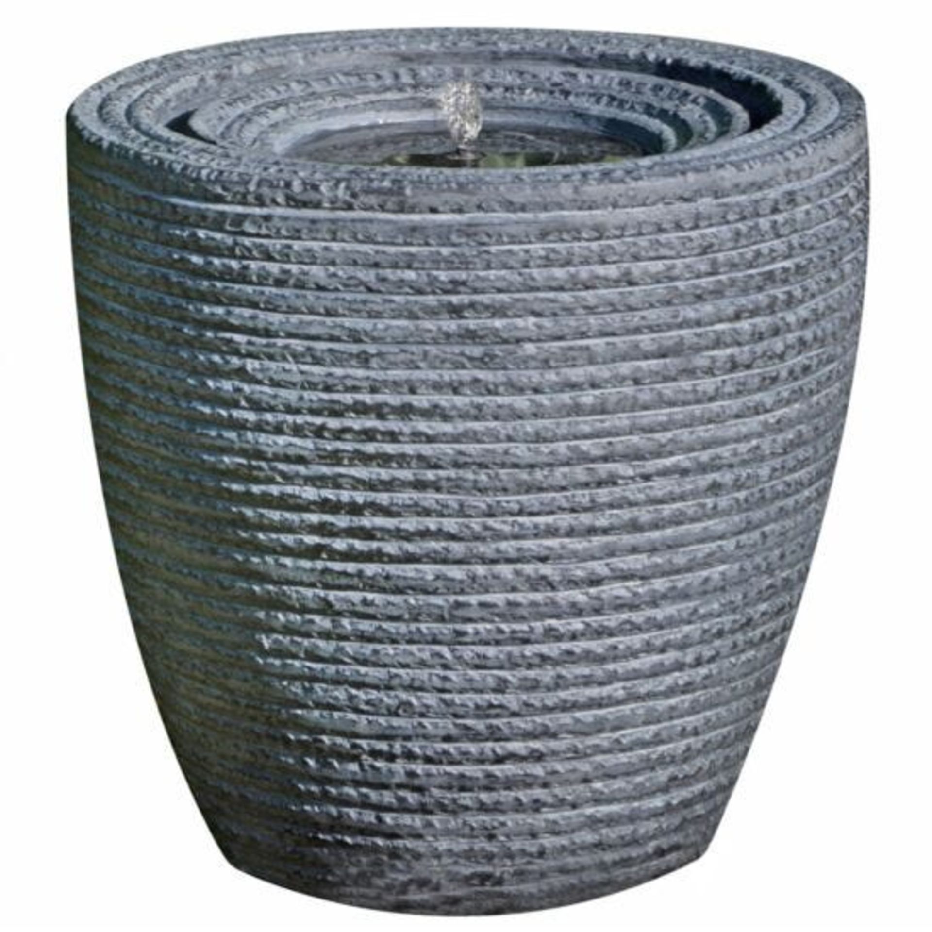 BRAND NEW OUTDOOR LIVING COMPANY 33CM SOLAR VASE WATER FEATURE DIA. 34 X 33CM