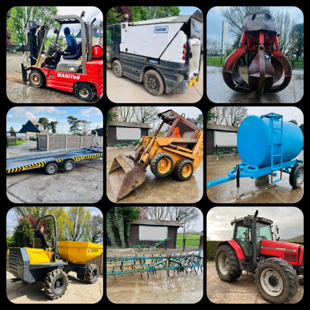 AUCTION OF AGRI, DUMPERS FLT, MACHINERY HGV, TRACTOR & PLANT Ends from Tuesday 1st August 11am