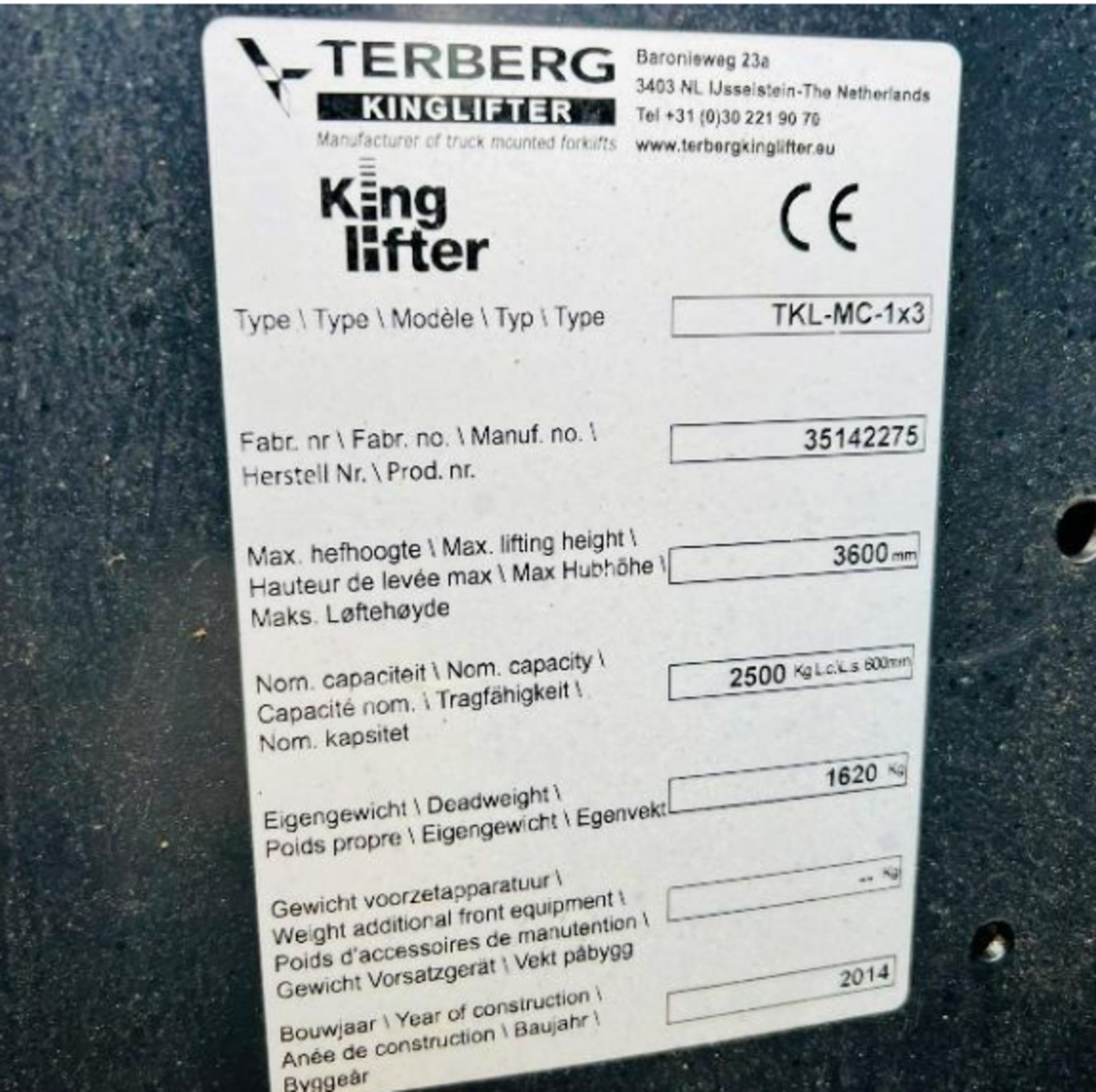 TERBERG DGR-25 KINGLIFTER FORK TRUCK * YEAR 2014 * C/W 2 STAGE MASK - Image 15 of 15