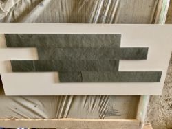 BRAZILIAN GREY/GREEN SLATE STRIPS - 600MM X 70MM - TOTAL = 12.60M2