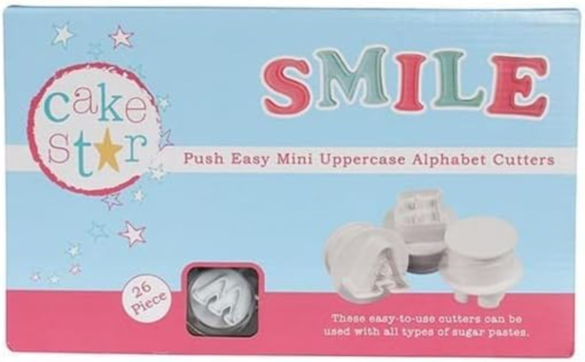 PALLET OF 462 X NEW CAKE STAR PUSH EASY ALPHABET MINI A-Z UPPERCASE - 26 PIECES - £3500 - Image 4 of 4