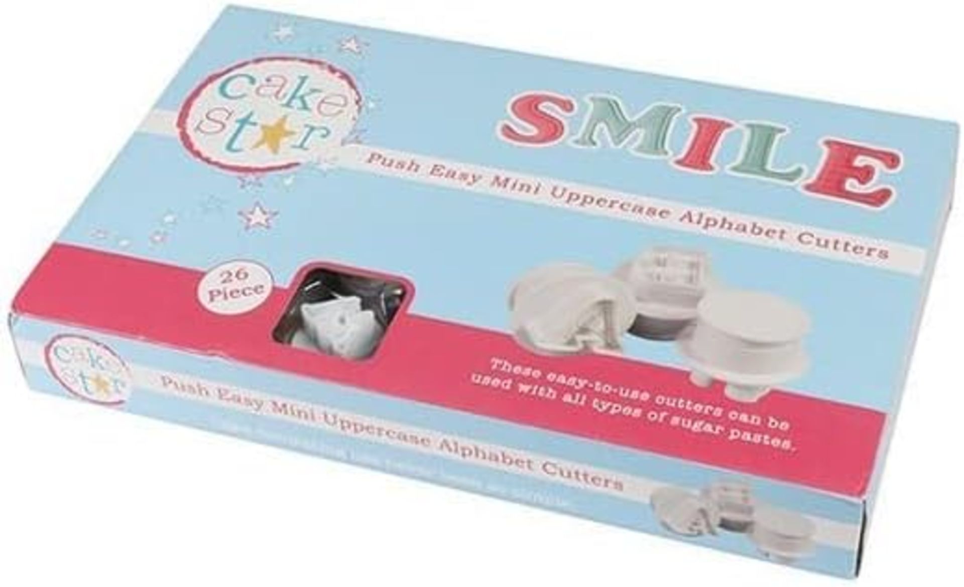 PALLET OF 462 X NEW CAKE STAR PUSH EASY ALPHABET MINI A-Z UPPERCASE - 26 PIECES - £3500