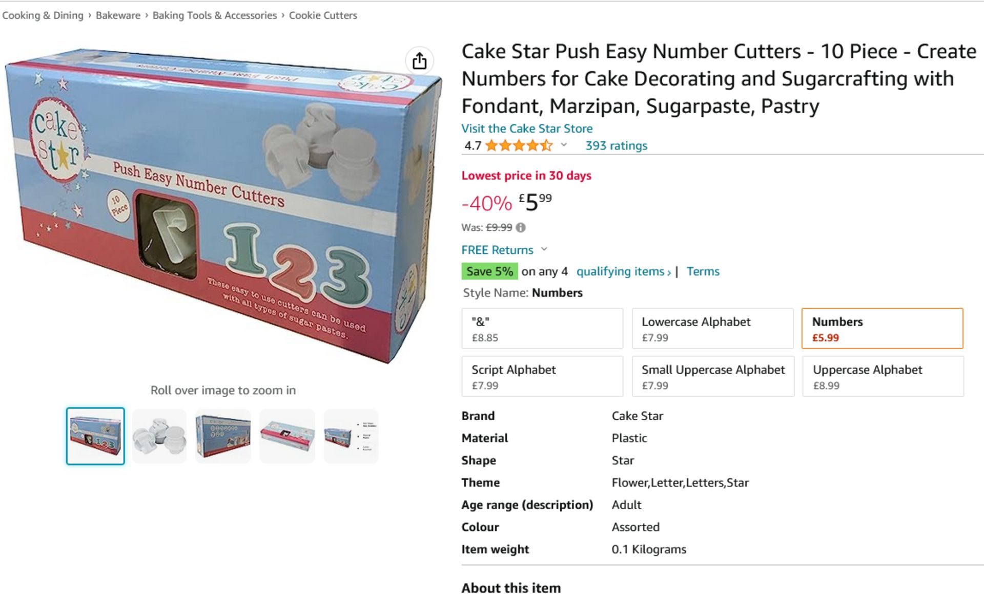 PALLET OF 500 NEW CAKE STAR PUSH EASY NUMBER CUTTERS - 10 PIECES - RRP £4500 - Image 4 of 4