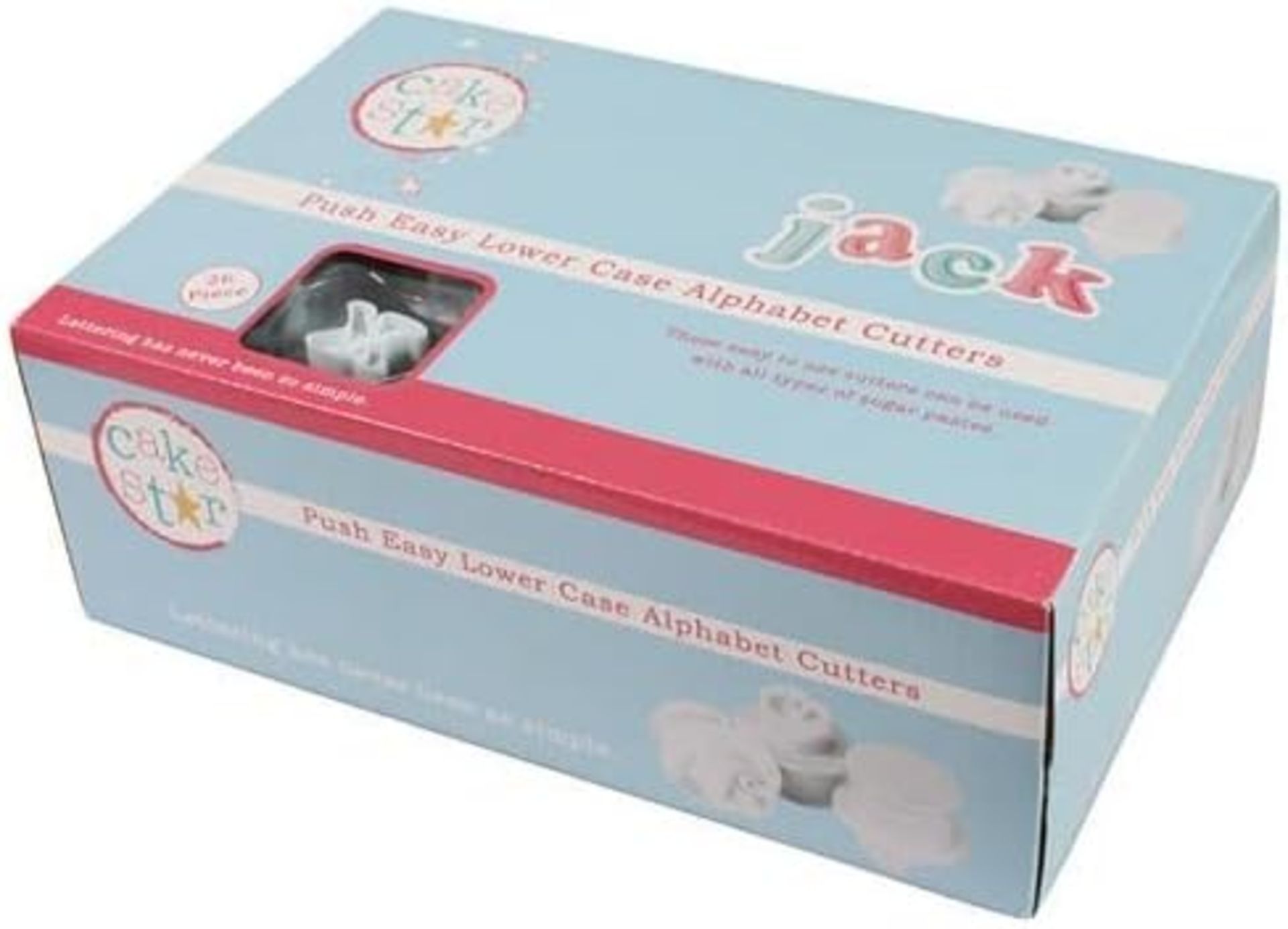 PALLET OF 400 X NEW CAKE STAR PUSH EASY ALPHABET MINI A-Z LOWERCASE- 26 PIECES - RRP £3250