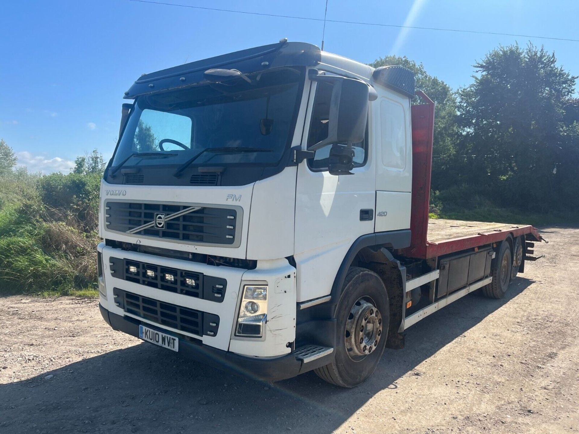 2010 VOLVO FM420 BEAVERTAIL RIGID 6X2 REAR LIFT PLANT WAGON TRUCK WINCH