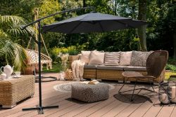 3M CANTILEVER GARDEN PARASOL - GREY