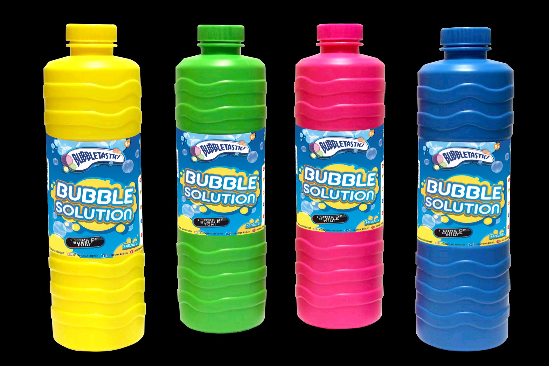 60 BOTTLES OF 1L BUBBLE SOLUTION - COLOURS MAY VARY