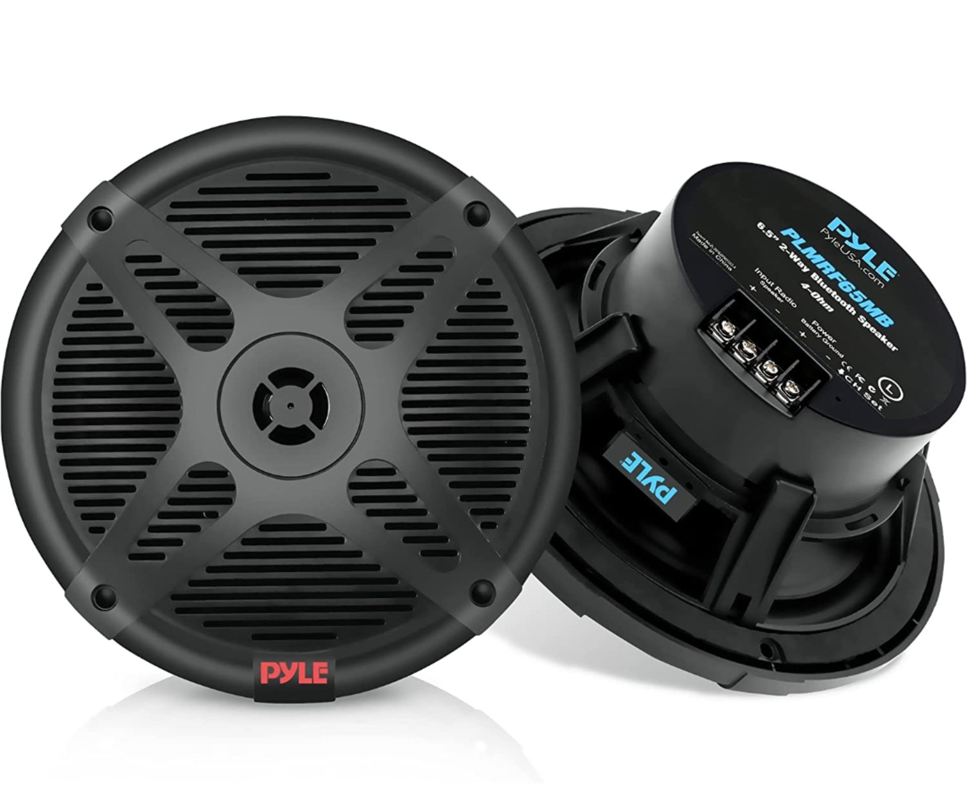 JOBLOT OF 20 X PAIR OF 2 PYLE 6.5 INCH BLUETOOTH MARINE SPEAKERS - 2-WAY IP-X4 WATERPROOF