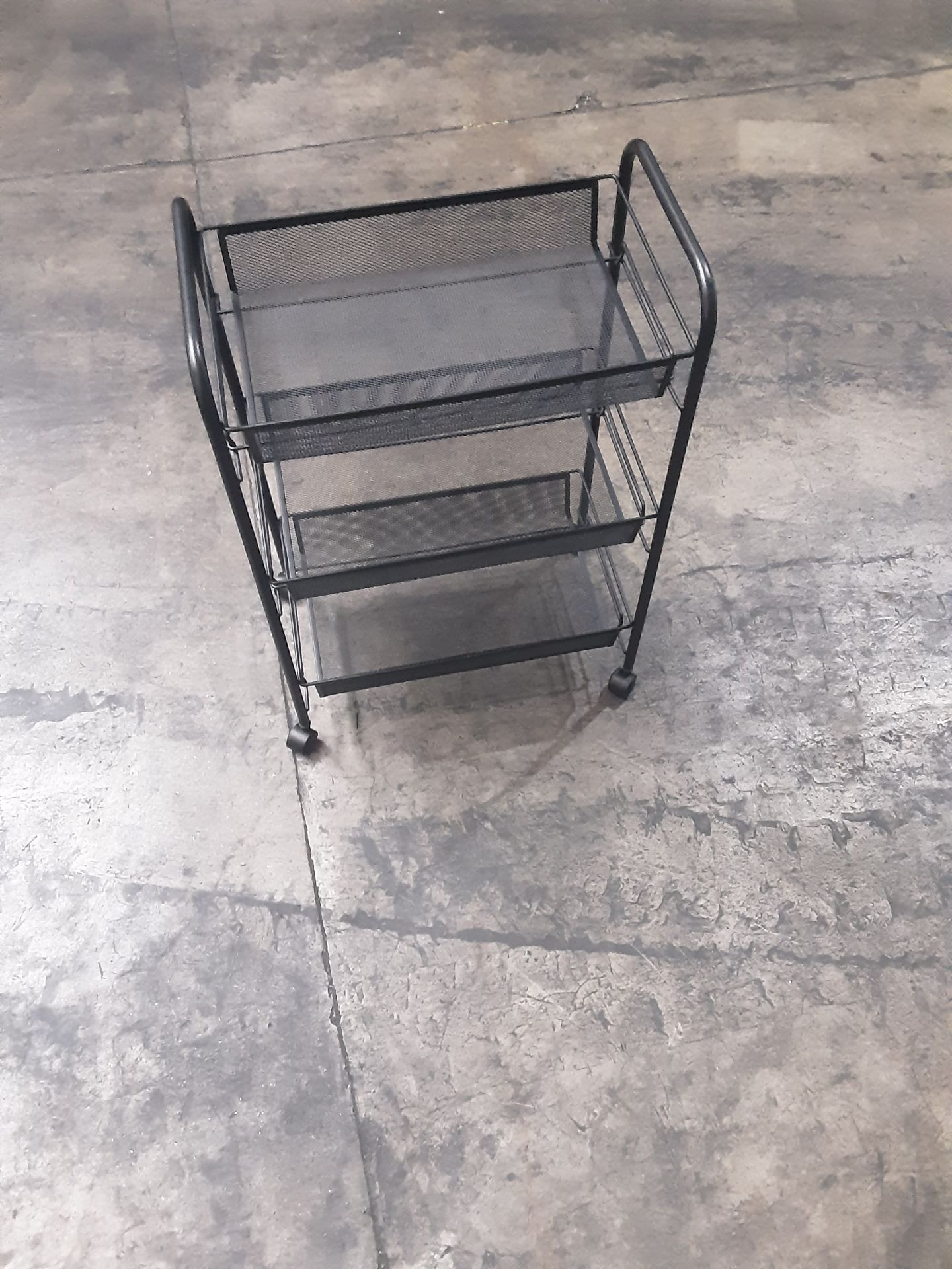 PALLET CONTAINING 54 X 3-TIER ROLLING BASKET STAND-BLACK - RRP £2160 - Image 5 of 6