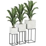 **NEW**DECORATIVE PLANT STAND SET OF 3, SQUARE FLOWER POT HOLDERS FOR BEDROOM>>DELIVERY AVAILABLE<<