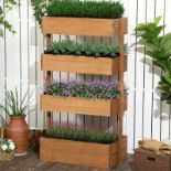 **NEW**RAISED GARDEN BED WOODEN PLANT STAND ORANGE >>DELIVERY AVAILABLE<<