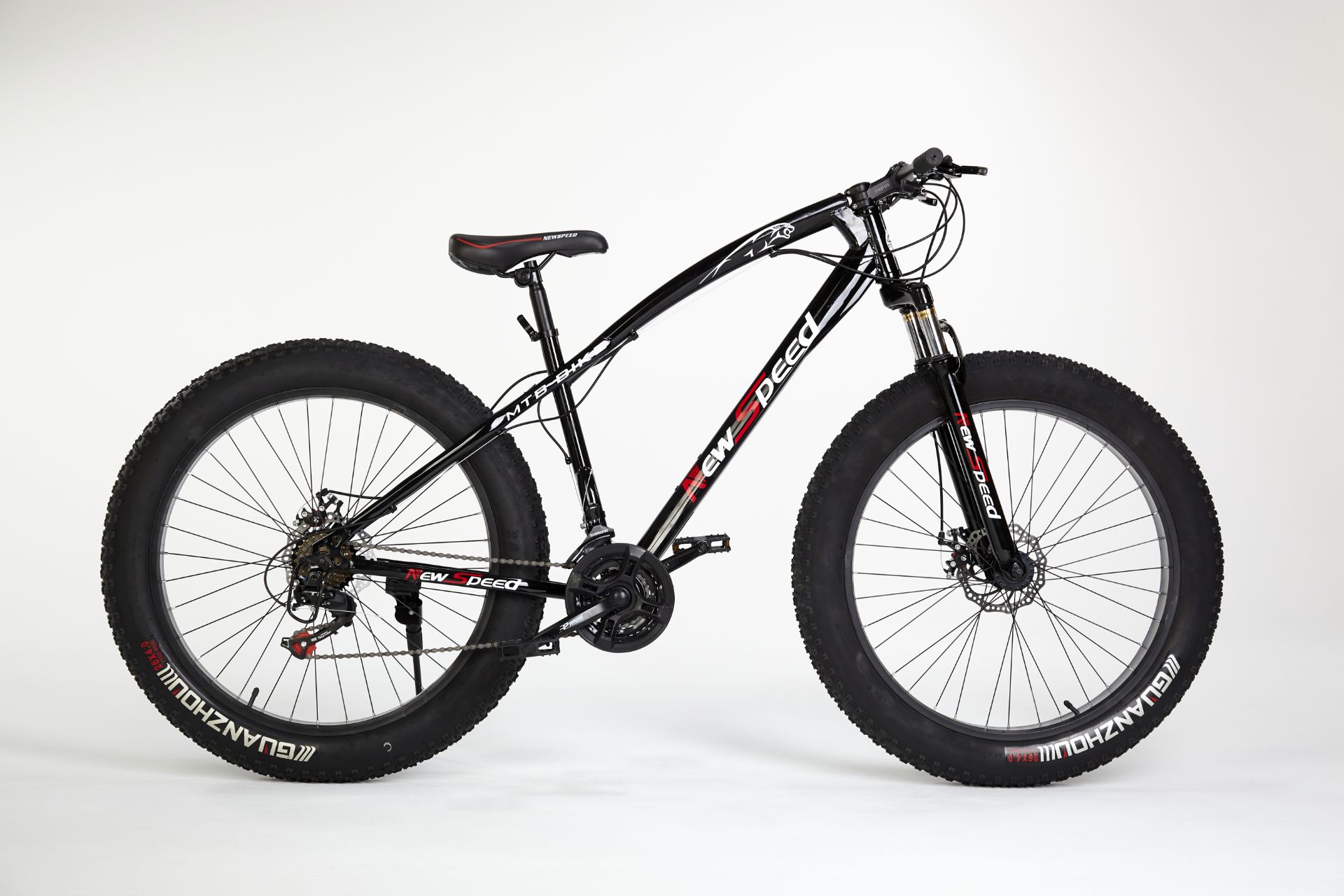 MOUNTAIN BIKE BICYCLE MEN/WOMEN FAT TIRE 26" WITH FRONT SUSPENSION - BLACK (04) - Image 2 of 12