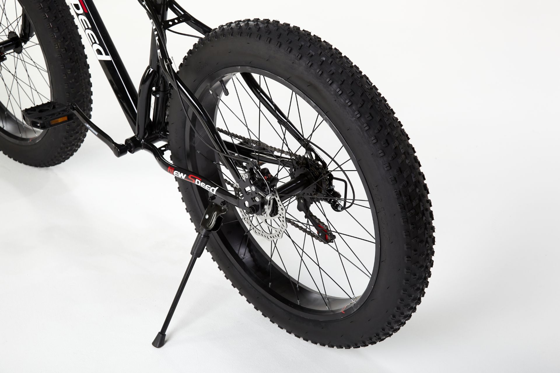 MOUNTAIN BIKE BICYCLE MEN/WOMEN FAT TIRE 26" WITH FRONT SUSPENSION - BLACK (04) - Image 4 of 12