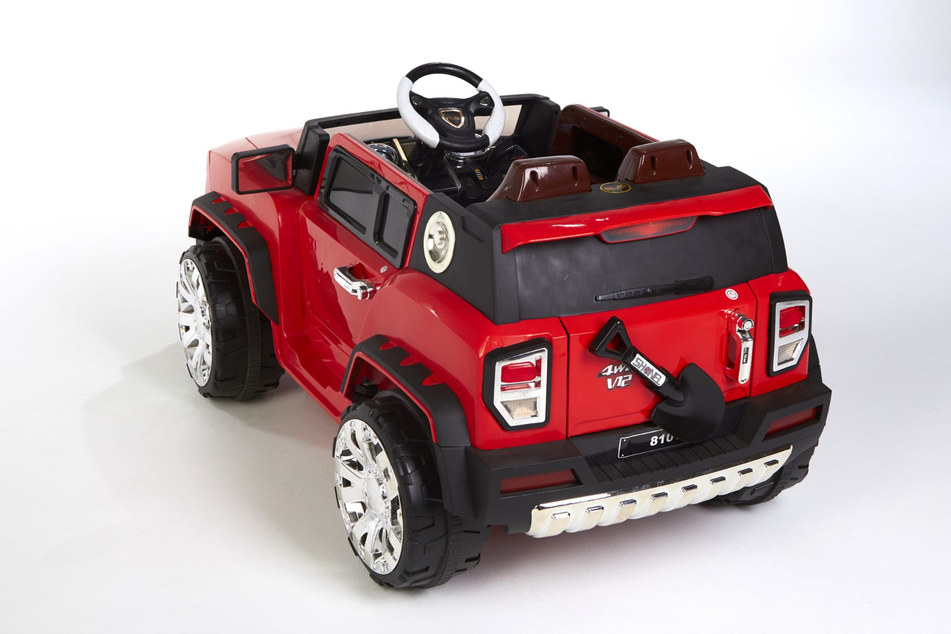 RED 4X4 KIDS ELECTRIC RIDE ON JEEP WITH REMOTE - Image 9 of 13