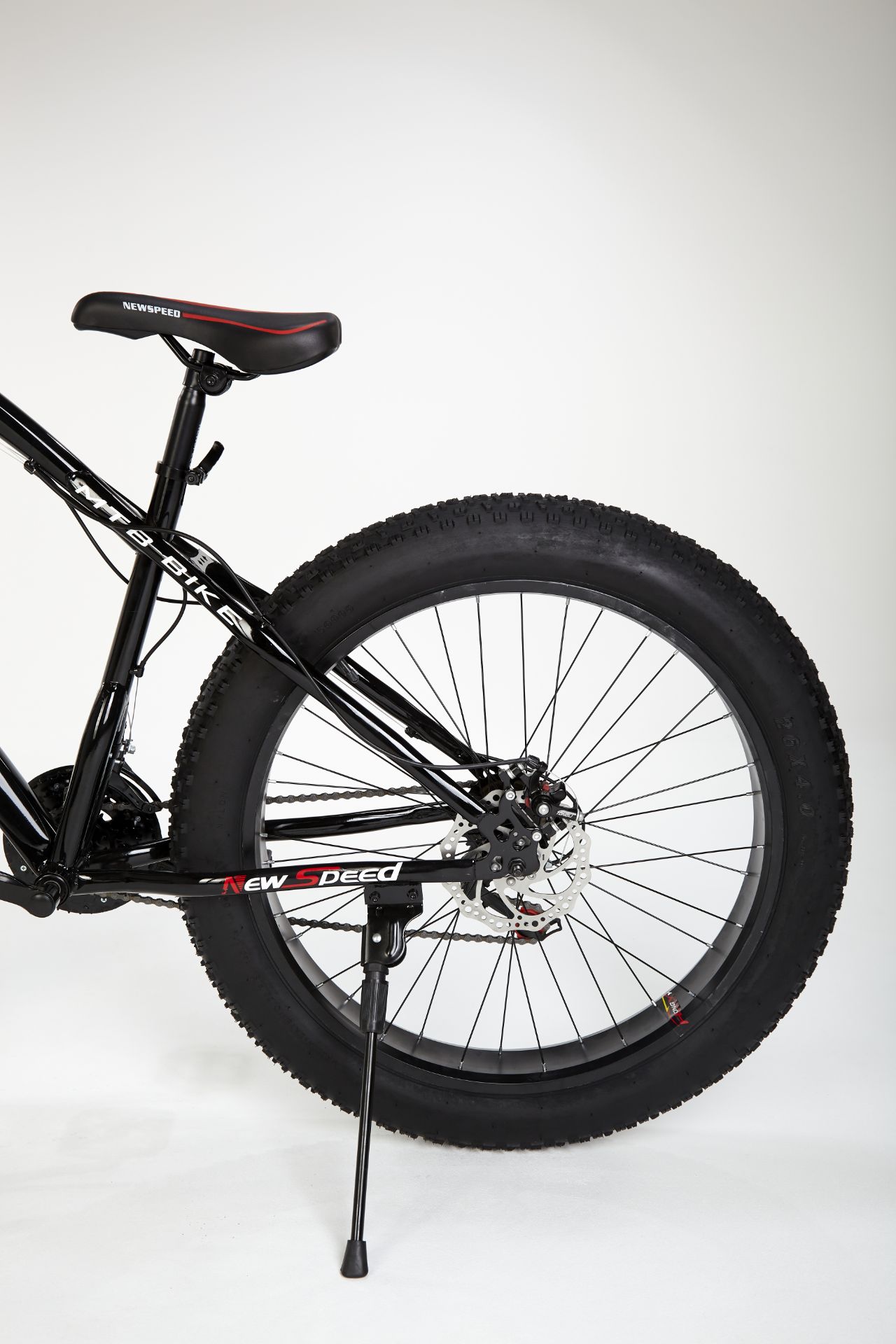 MOUNTAIN BIKE BICYCLE MEN/WOMEN FAT TIRE 26" WITH FRONT SUSPENSION - BLACK (04) - Image 5 of 12