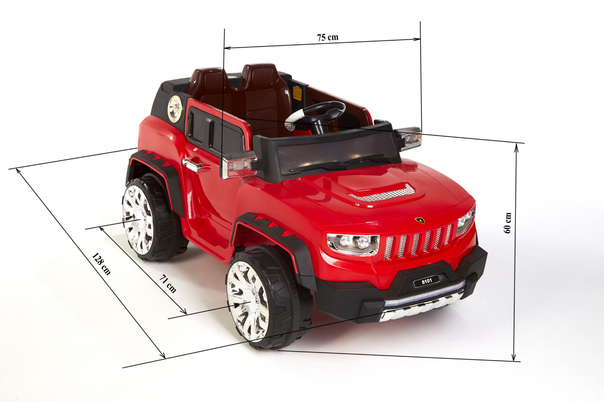 RED 4X4 KIDS ELECTRIC RIDE ON JEEP WITH REMOTE - Image 12 of 13