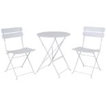 BRAND NEW 2 SEATER WHITE FOLDING BISTRO SET >>DELIVERY AVAILABLE<<