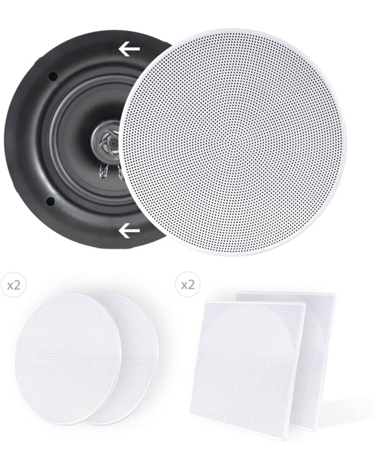 JOBLOT OF 24 PACKS OF 2 X PYLE 200 W 6.5-INCH IN-CEILING 2-WAY FLUSH DUAL STEREO SPEAKERS - Image 4 of 4