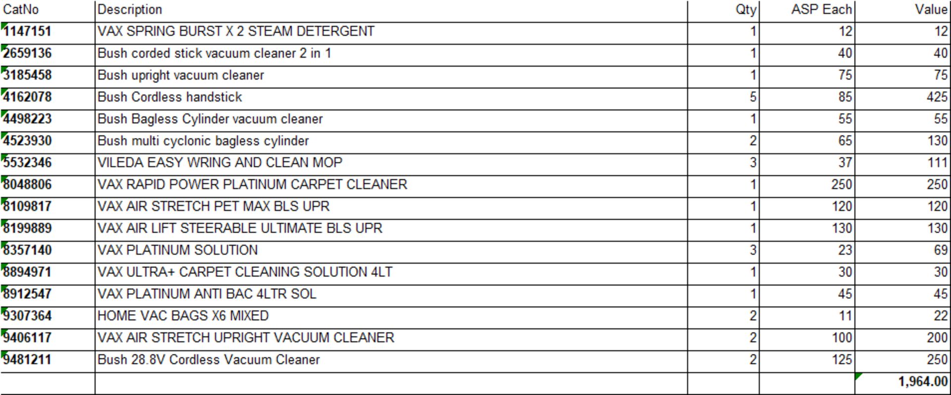 PALLET OF ARGOS FLOORCARE RETURNS (VAX / BUSH / BISSEL) - AVERAGE RRP £1600 - PICKED AT RANDOM - Image 8 of 9