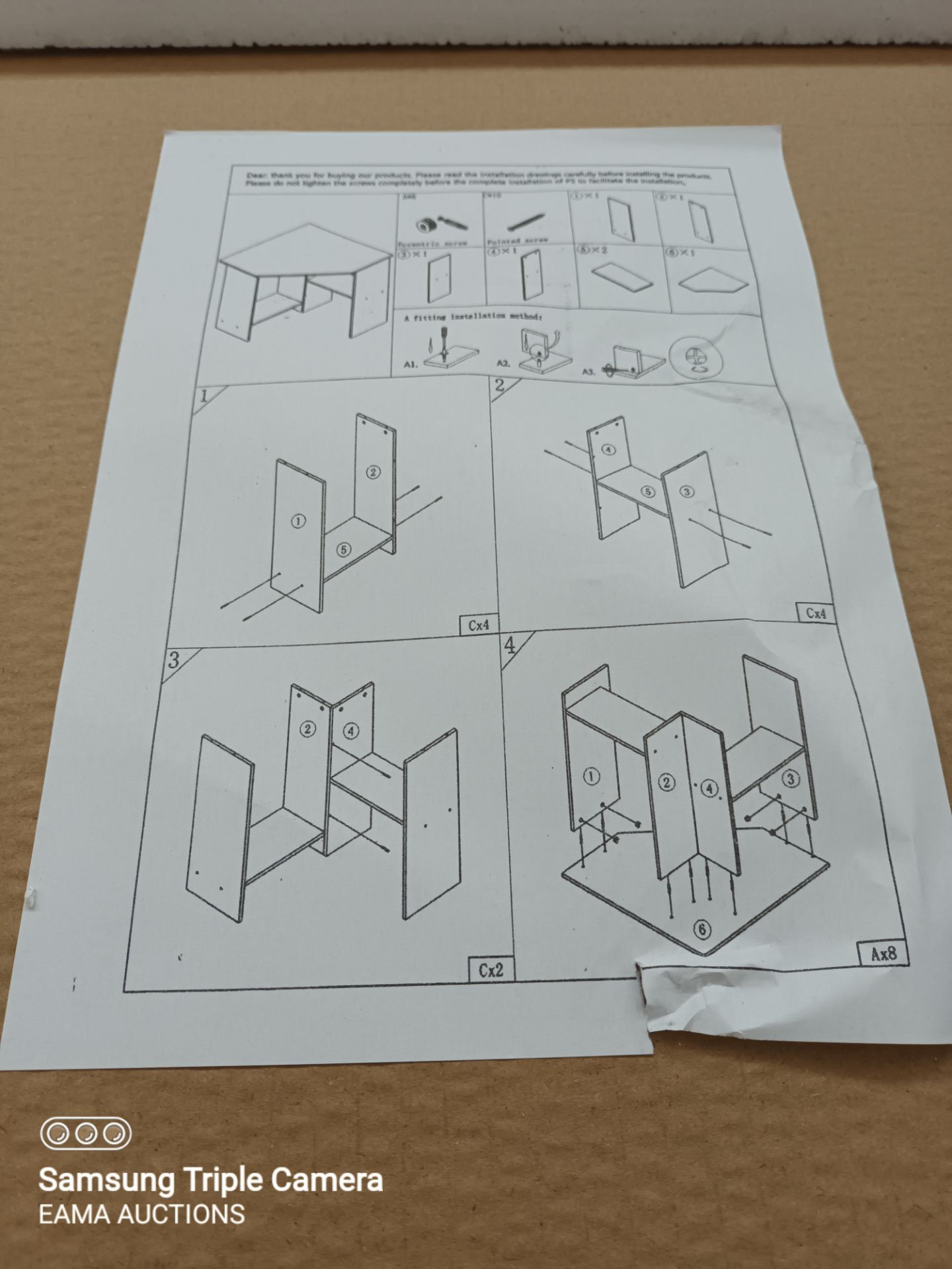 L269 - 1 PALLET CONTAINING APPROX 18 BLACK CORNER COMPUTER DESK