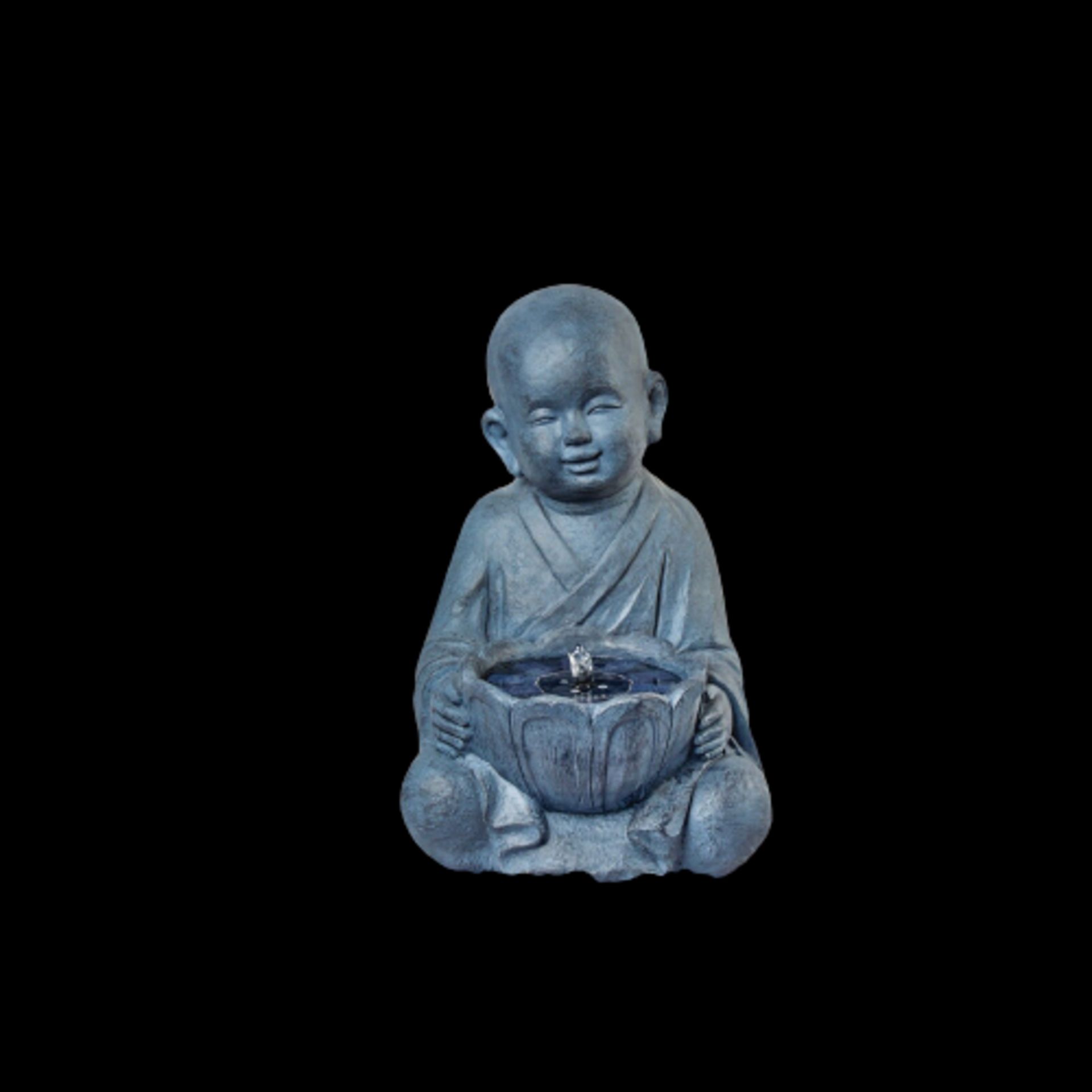 BRAND NEW BABY BUDDHA WATER FEATURE SOLAR ON DEMAND WITH WARM WHITE LED LIGHTS - Image 2 of 4