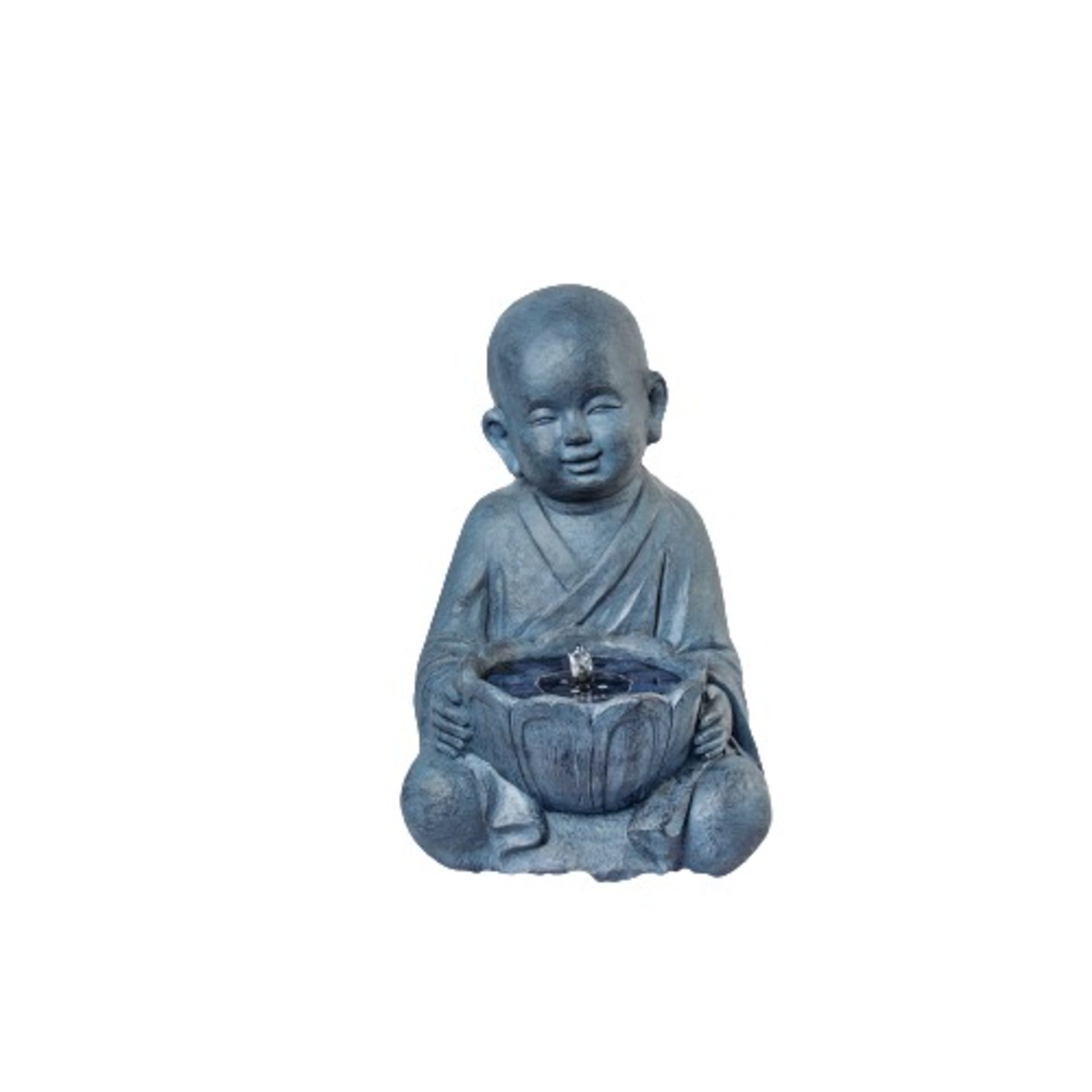 BRAND NEW BABY BUDDHA WATER FEATURE SOLAR ON DEMAND WITH WARM WHITE LED LIGHTS