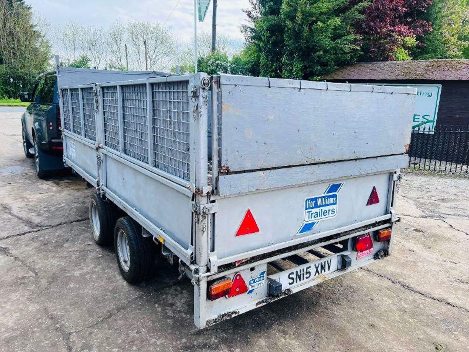 IFOR WILLIAMS LM125G DOUBLE AXLE DROP SIDE TRAILER C/W HIGH SIDED CAGE SIDES - Image 2 of 3
