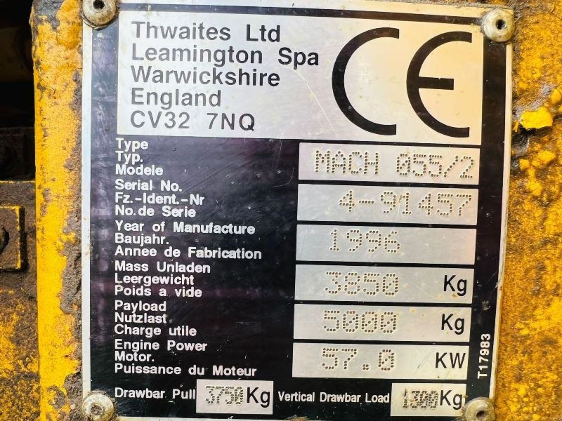 THWAITES 5 TON 4WD DUMPER *2588 HOURS* C/W ROLE BAR & PERKINS ENGINE - Image 12 of 16