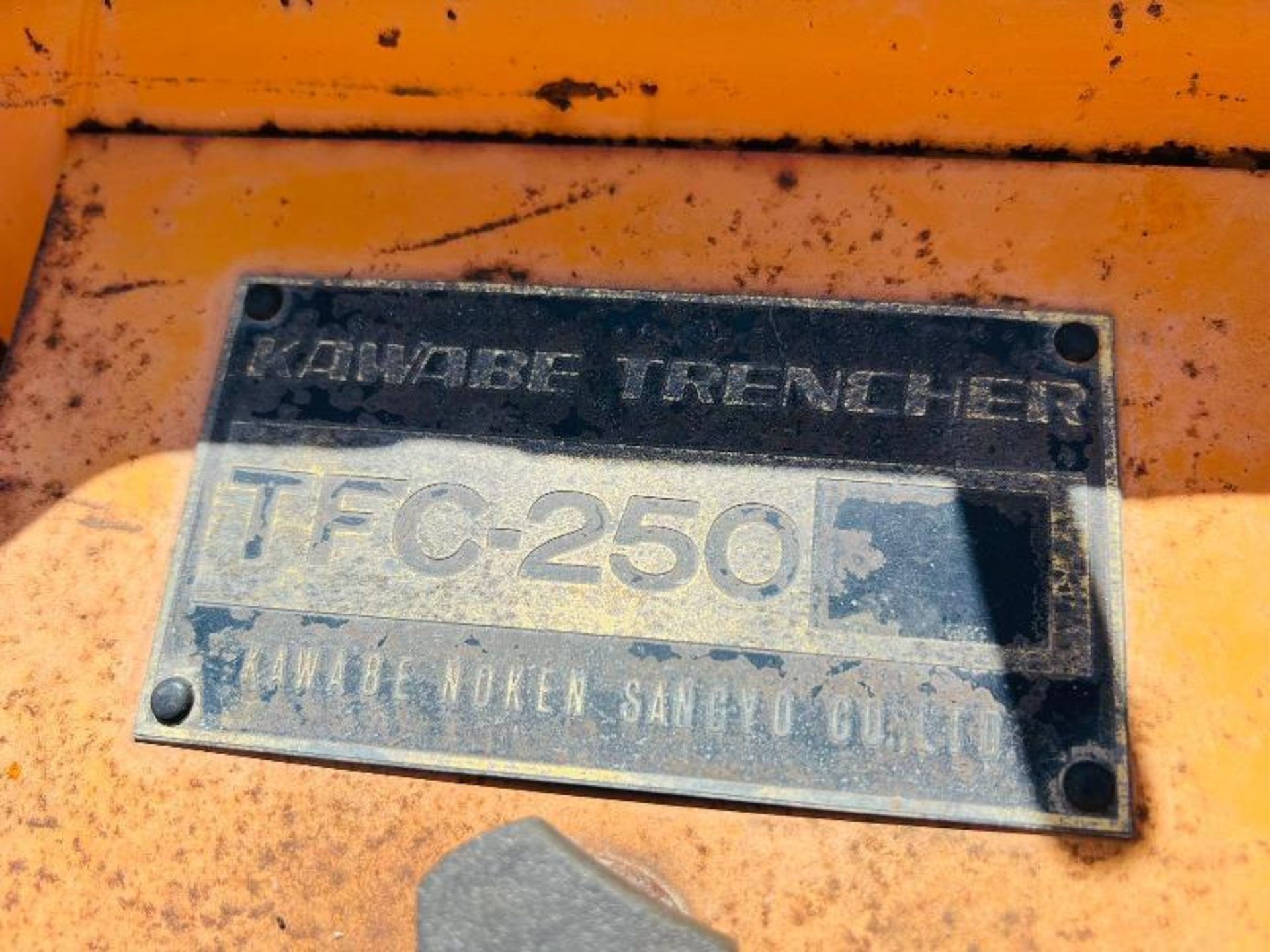 KAWABE TFC250WL DIESEL PEDESTRIAN WALK BEHIND TRENCHER - Image 7 of 14