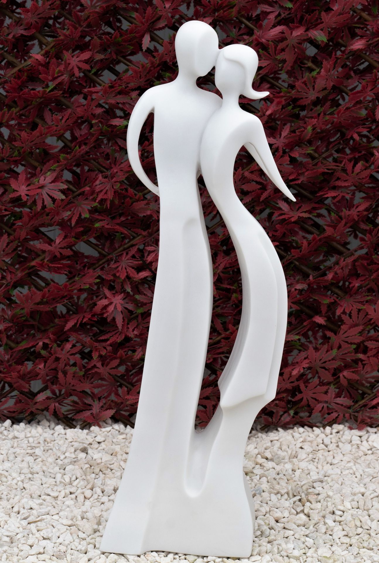 GORGEOUS TERRAZO MARBLE "FIRST DATE" GARDEN STATUE