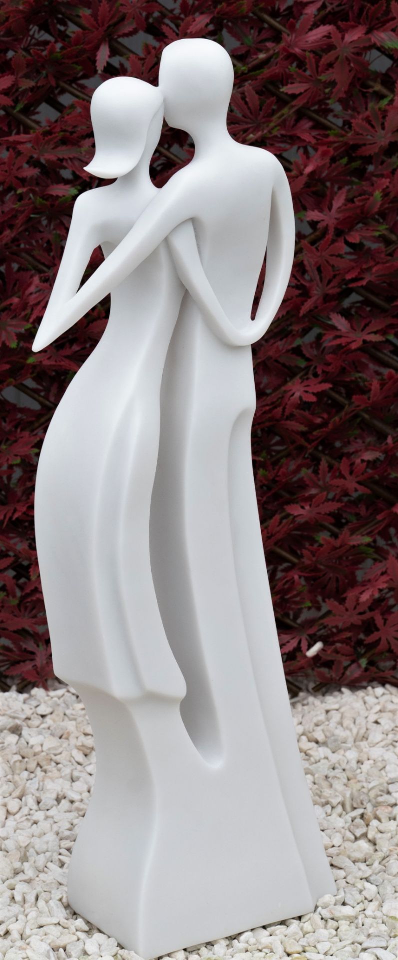 GORGEOUS TERRAZO MARBLE "FIRST DATE" GARDEN STATUE - Image 6 of 6