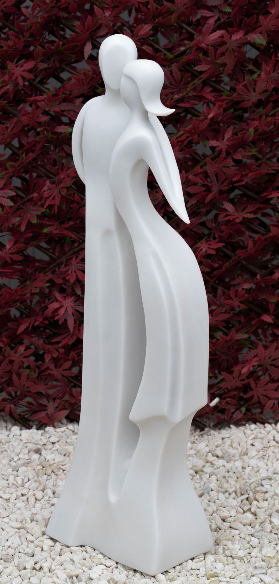 GORGEOUS TERRAZO MARBLE "FIRST DATE" GARDEN STATUE - Image 5 of 6