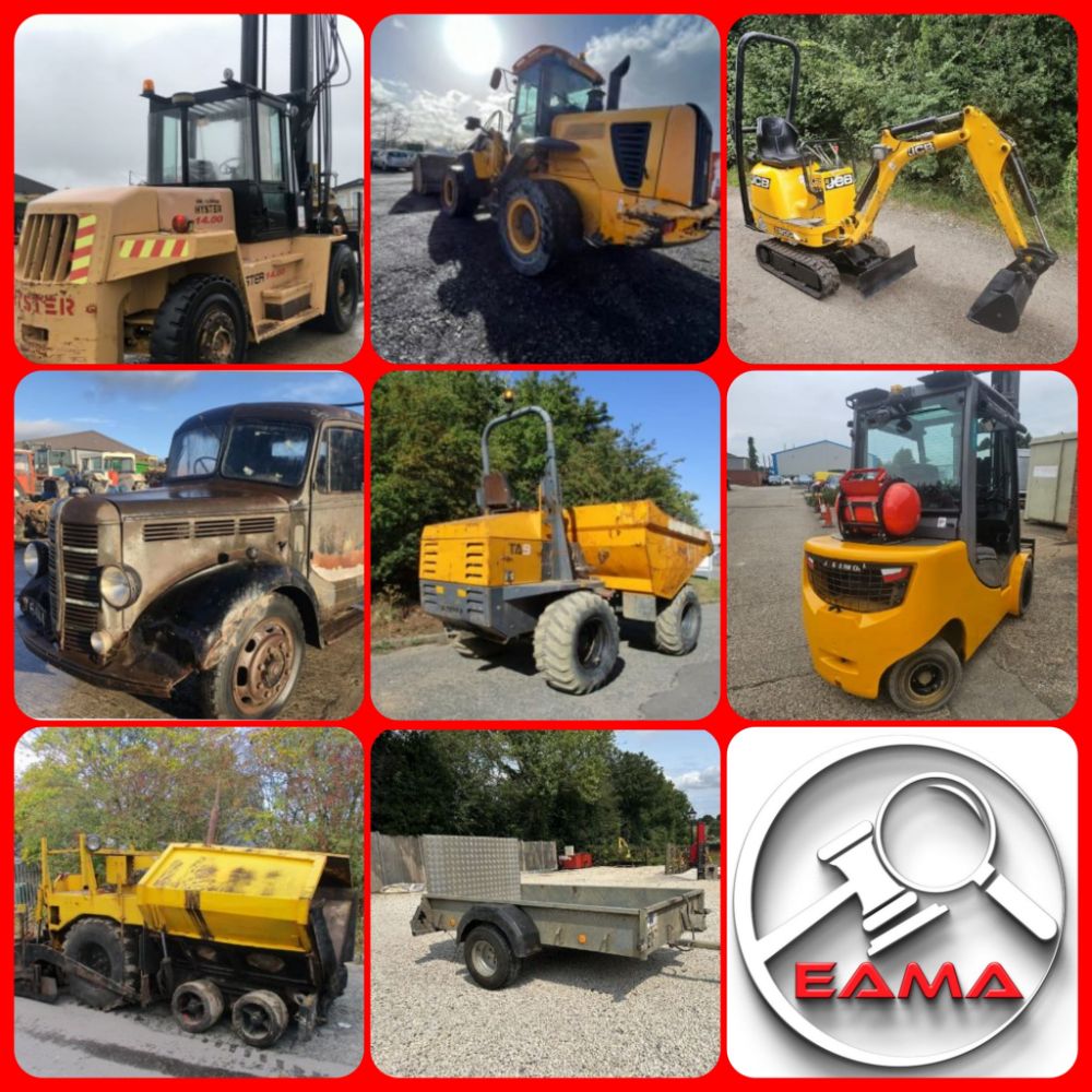 AUCTION OF AGRI, DUMPERS FLT, MACHINERY HGV, TRACTOR & PLANT (EXPORT = NO VAT) Ends from Tuesday 19th September 2pm