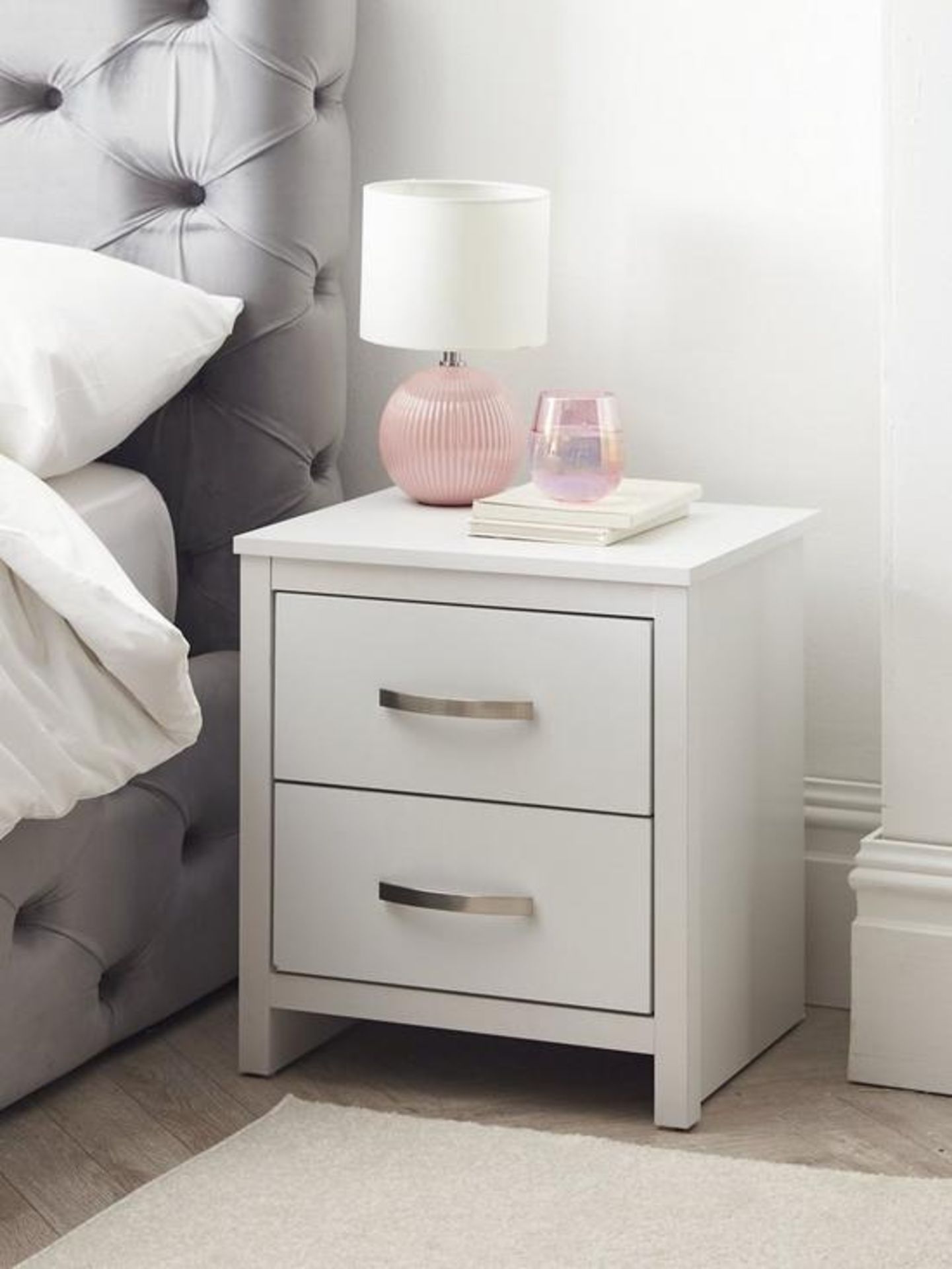 ELY 2 DRAWER BEDSIDE RRP £59 - Image 2 of 2