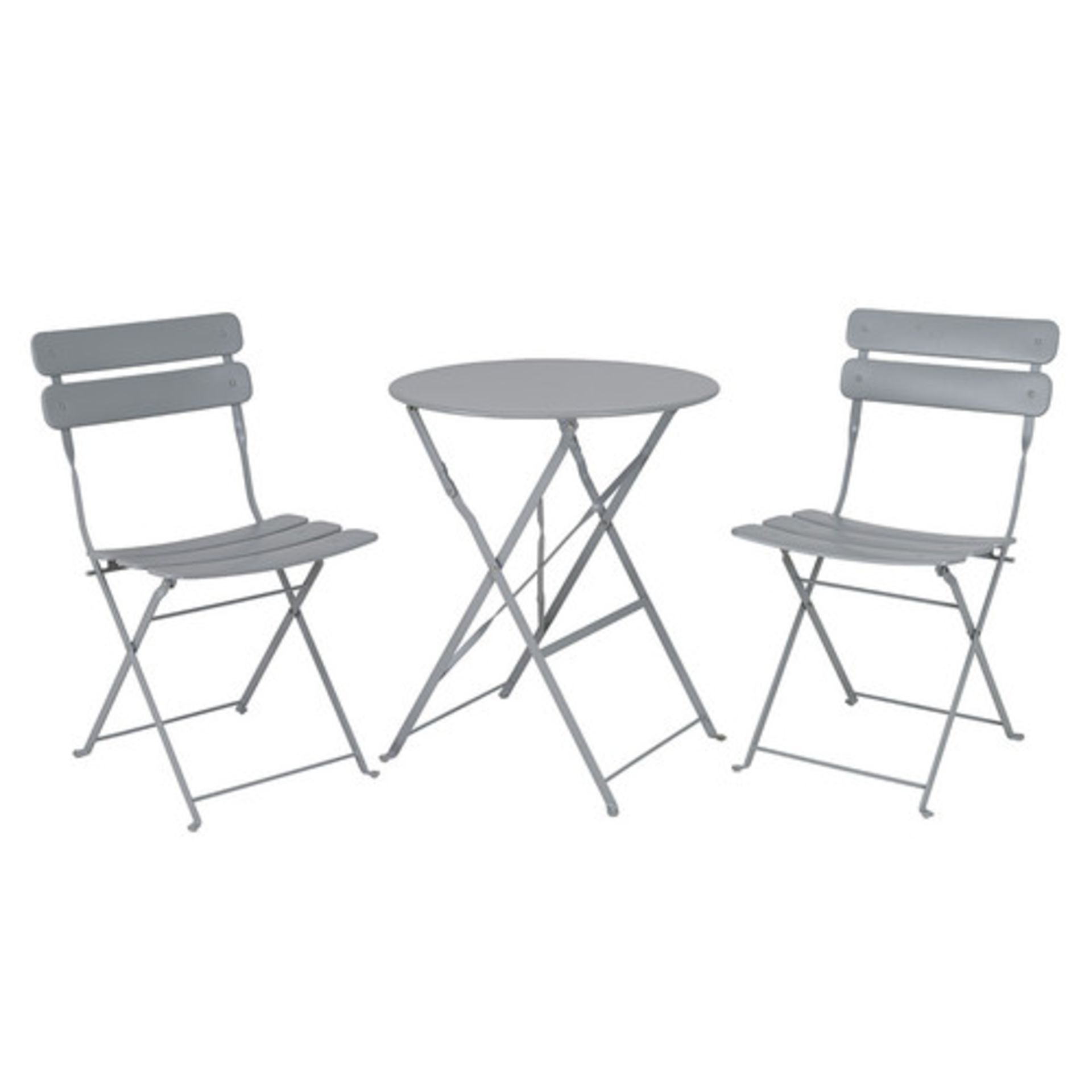 BRAND NEW NIMES 2 SEATER BISTRO SET GREY >>DELIVERY AVAILABLE<<