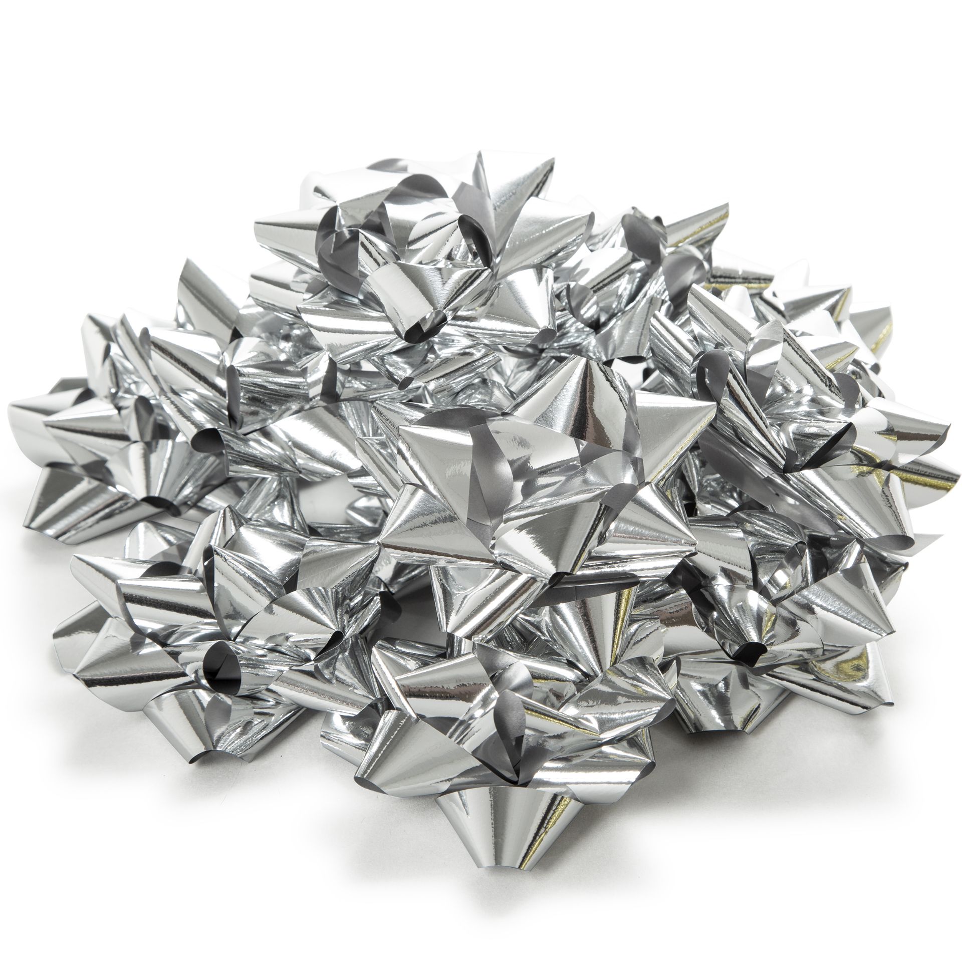 144 X LARGE SILVER XMAS BOWS FOR PRESENTS AND GIFTS - 24 BOWS IN EACH BAG - Image 6 of 9
