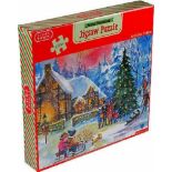PALLET CONTAINING 80 X 1000 PC CHRISTMAS SCENE PUZZLE